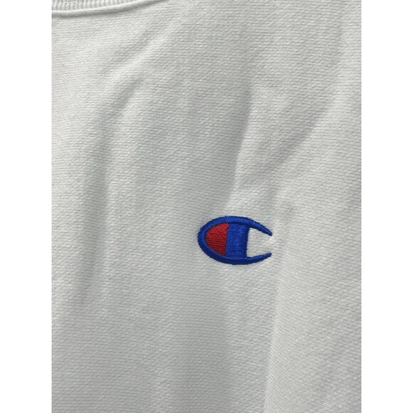 Vintage Champion Reverse Weave Sweatshirt White Medium Heavyweight - Picture 3 of 6